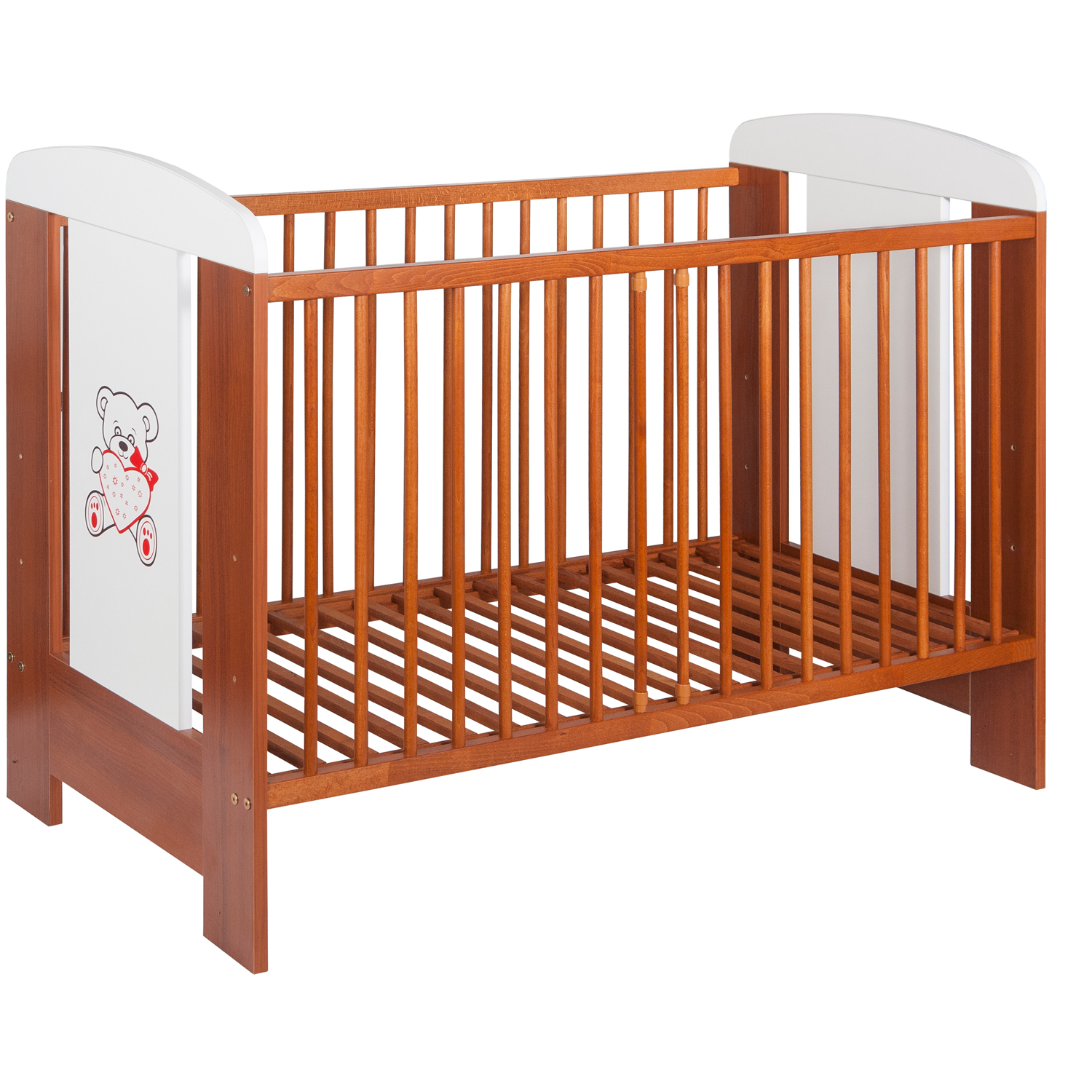 Wooden baby bed Kamil teak 120x60